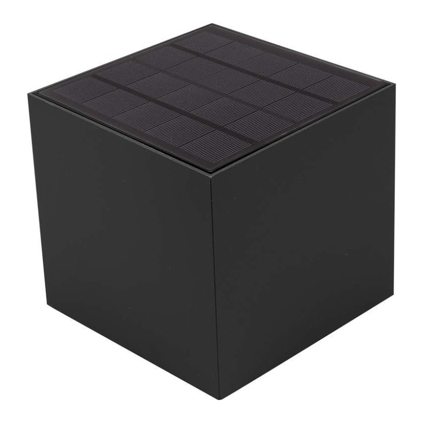 LED Solarna zidna svjetiljka sa senzorom LED/3W/3,7V IP65 4000K 2600 mAh crna