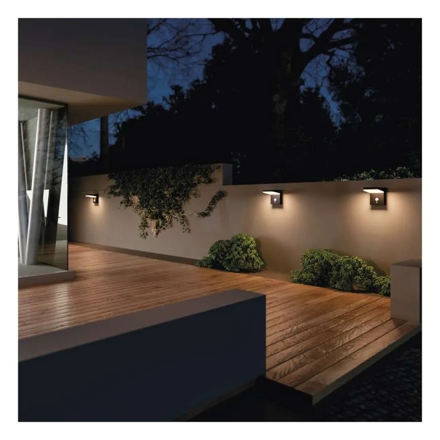 LED Solarna zidna svjetiljka sa senzorom LED/4,4W/3,7V 2200 mAh IP44