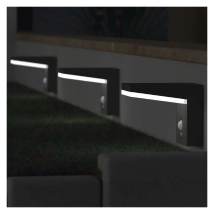 LED Solarna zidna svjetiljka sa senzorom LED/4,4W/3,7V 2200 mAh IP44