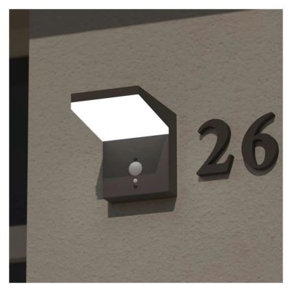 LED Solarna zidna svjetiljka sa senzorom LED/4,4W/3,7V 2200 mAh IP44