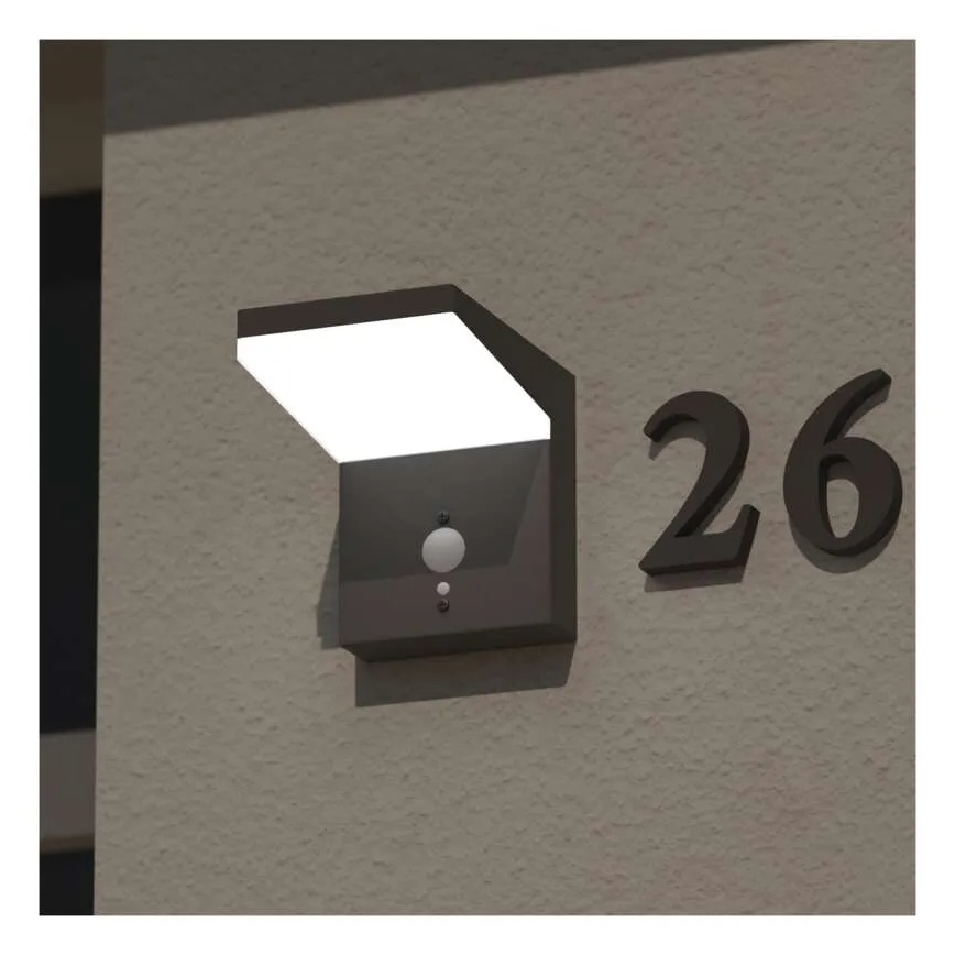 LED Solarna zidna svjetiljka sa senzorom LED/4,4W/3,7V 2200 mAh IP44