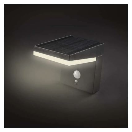 LED Solarna zidna svjetiljka sa senzorom LED/4,4W/3,7V 2200 mAh IP44