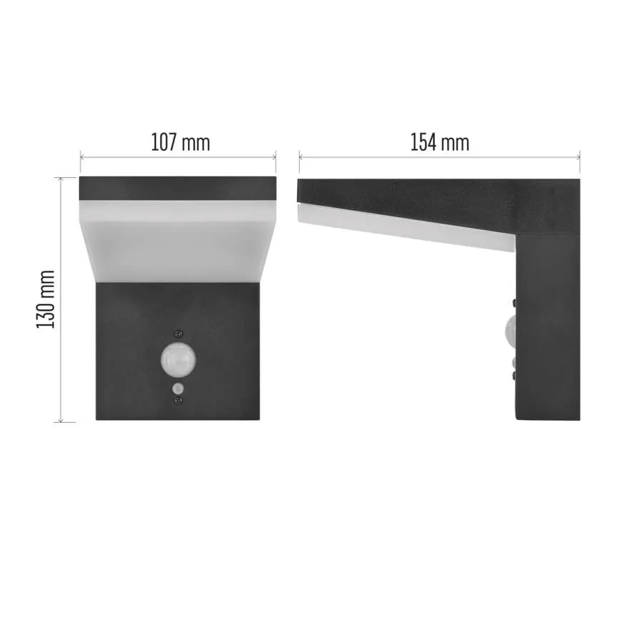 LED Solarna zidna svjetiljka sa senzorom LED/4,4W/3,7V 2200 mAh IP44