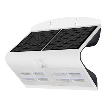 LED solarna zidna svjetiljka sa senzorom LED/6,8W IP65 bijela