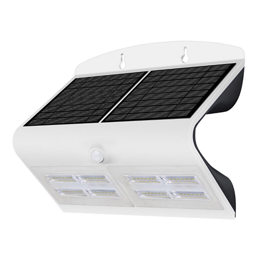 LED solarna zidna svjetiljka sa senzorom LED/6,8W IP65 bijela