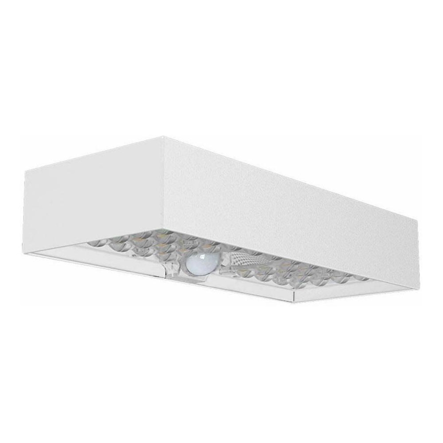 LED Solarna zidna svjetiljka sa senzorom LED/6W/3,7V IP65 4000K 3000 mAh bijela