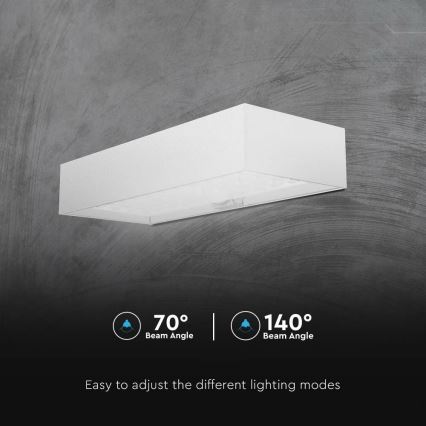 LED Solarna zidna svjetiljka sa senzorom LED/6W/3,7V IP65 4000K 3000 mAh bijela