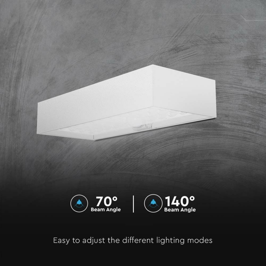 LED Solarna zidna svjetiljka sa senzorom LED/6W/3,7V IP65 4000K 3000 mAh bijela