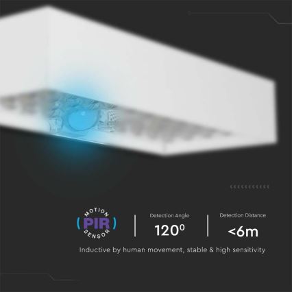 LED Solarna zidna svjetiljka sa senzorom LED/6W/3,7V IP65 4000K 3000 mAh bijela