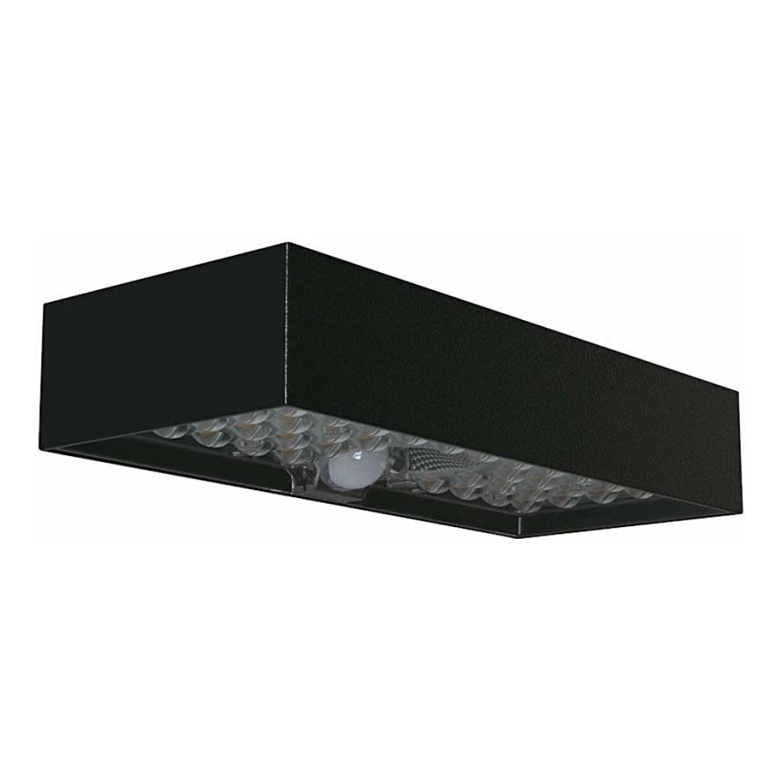 LED Solarna zidna svjetiljka sa senzorom LED/6W/3,7V IP65 4000K 3000 mAh crna