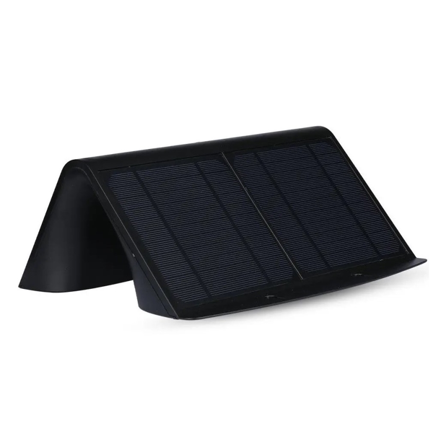 LED Solarna zidna svjetiljka sa senzorom LED/7W/3,7V 4000K IP65 4000 mAh crna