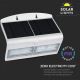 LED Solarna zidna svjetiljka sa senzorom LED/7W/3,7V 4000K IP65 bijela