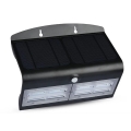 LED Solarna zidna svjetiljka sa senzorom LED/7W/3,7V 4000K IP65 crna