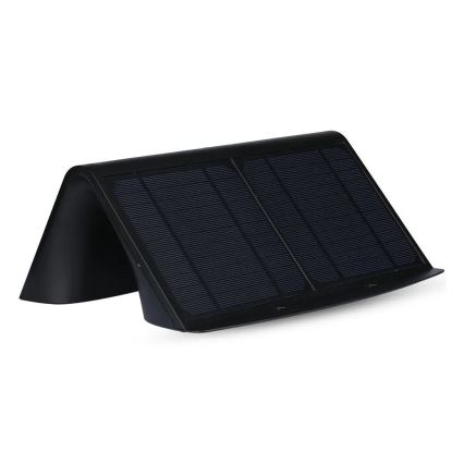 LED Solarna zidna svjetiljka sa senzorom LED/7W/3,7V 4000K IP65 crna