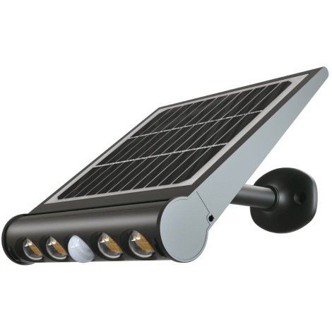 LED Solarna zidna svjetiljka sa senzorom LED/8W/3,7V IP65 3000K