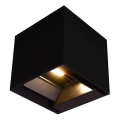 LED Solarna zidna svjetiljka sa senzorom LED/9W/3,7V 3000/4000/5000K 2600 mAh IP65 crna