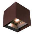 LED Solarna zidna svjetiljka sa senzorom LED/9W/3,7V 3000/4000/5000K 2600 mAh IP65 smeđa