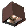 LED solarna zidna svjetiljka sa senzorom LED/9W/3,7V 3000/4000/5000K IP65 2600 mAh smeđa
