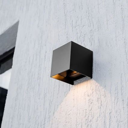 LED solarno zidno svjetlo sa senzorom LED/9W/3,7V 3000/4000/5000K IP65 2600 mAh crno