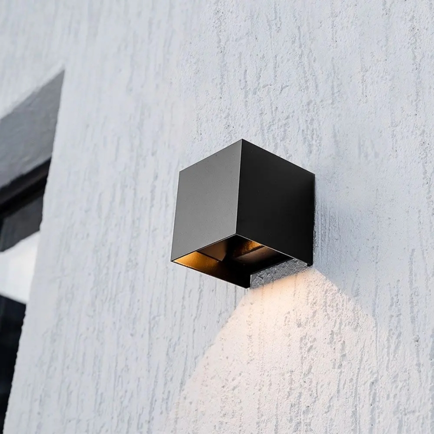 LED solarno zidno svjetlo sa senzorom LED/9W/3,7V 3000/4000/5000K IP65 2600 mAh crno