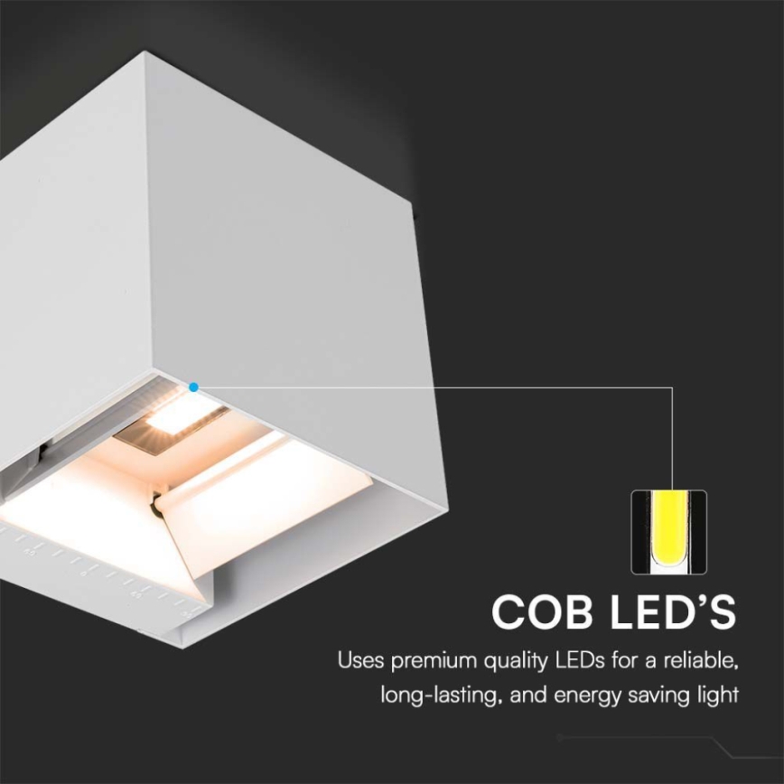 LED Solarna zidna svjetiljka sa senzorom LED/9W/3,7V IP65 3000K bijela