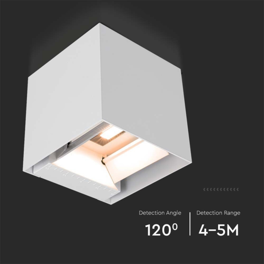 LED Solarna zidna svjetiljka sa senzorom LED/9W/3,7V IP65 3000K bijela