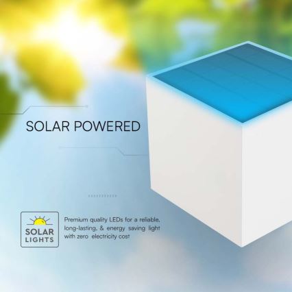 LED Solarna zidna svjetiljka sa senzorom LED/9W/3,7V IP65 3000K bijela
