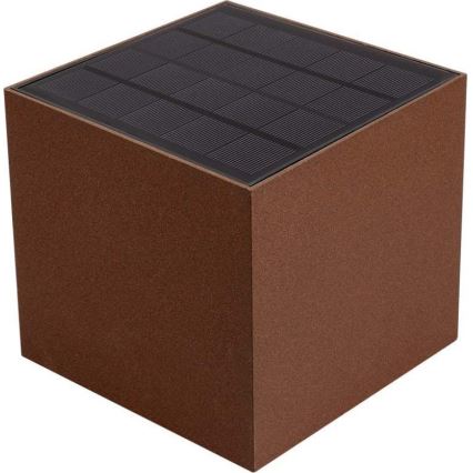 LED Solarna zidna svjetiljka sa senzorom LED/9W/3,7V IP65 4000K 2600 mAh smeđa