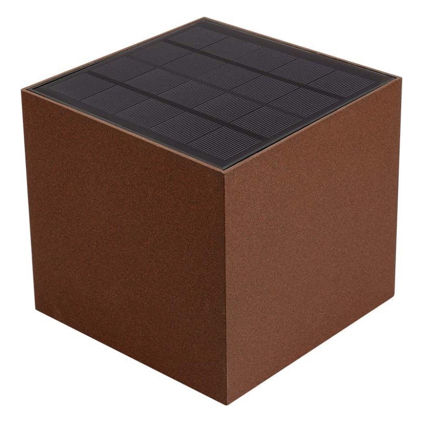 LED Solarna zidna svjetiljka sa senzorom LED/9W/3,7V IP65 4000K 2600 mAh smeđa