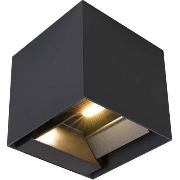 LED solarna zidna svjetiljka sa senzorom LED/9W/5V 3000/4000/5000K IP65 2600 mAh antracitna