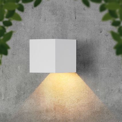 LED solarna zidna svjetiljka sa senzorom LED/9W/5V 3000/4000/5000K IP65 2600 mAh bijela