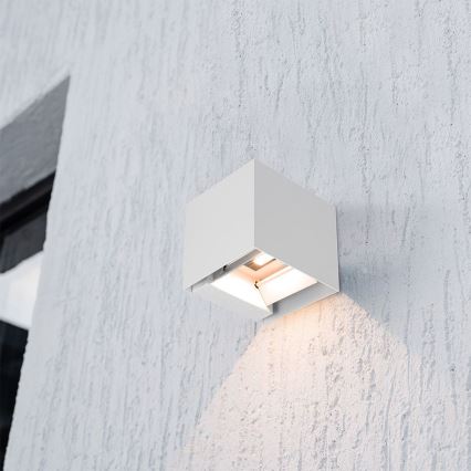 LED solarna zidna svjetiljka sa senzorom LED/9W/5V 3000/4000/5000K IP65 2600 mAh bijela