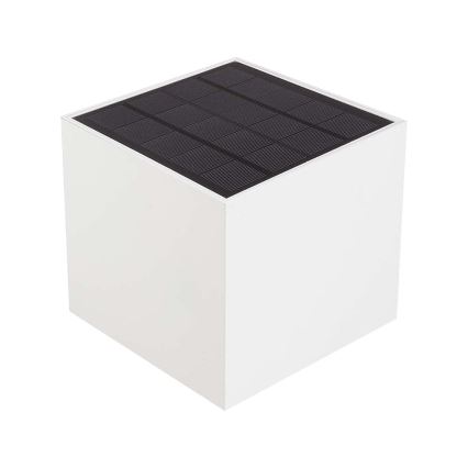 LED solarna zidna svjetiljka sa senzorom LED/9W/5V 3000/4000/5000K IP65 2600 mAh bijela