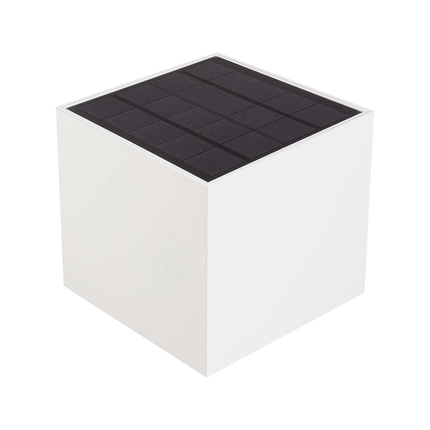 LED solarna zidna svjetiljka sa senzorom LED/9W/5V 3000/4000/5000K IP65 2600 mAh bijela