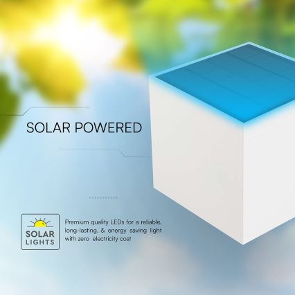 LED solarna zidna svjetiljka sa senzorom LED/9W/5V 3000/4000/5000K IP65 2600 mAh bijela