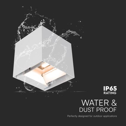 LED solarna zidna svjetiljka sa senzorom LED/9W/5V 3000/4000/5000K IP65 2600 mAh bijela