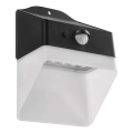LED Solarna zidna svjetiljka sa senzorom LUMI LED/3,7W IP65 crna