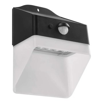 LED Solarna zidna svjetiljka sa senzorom LUMI LED/3,7W IP65 crna