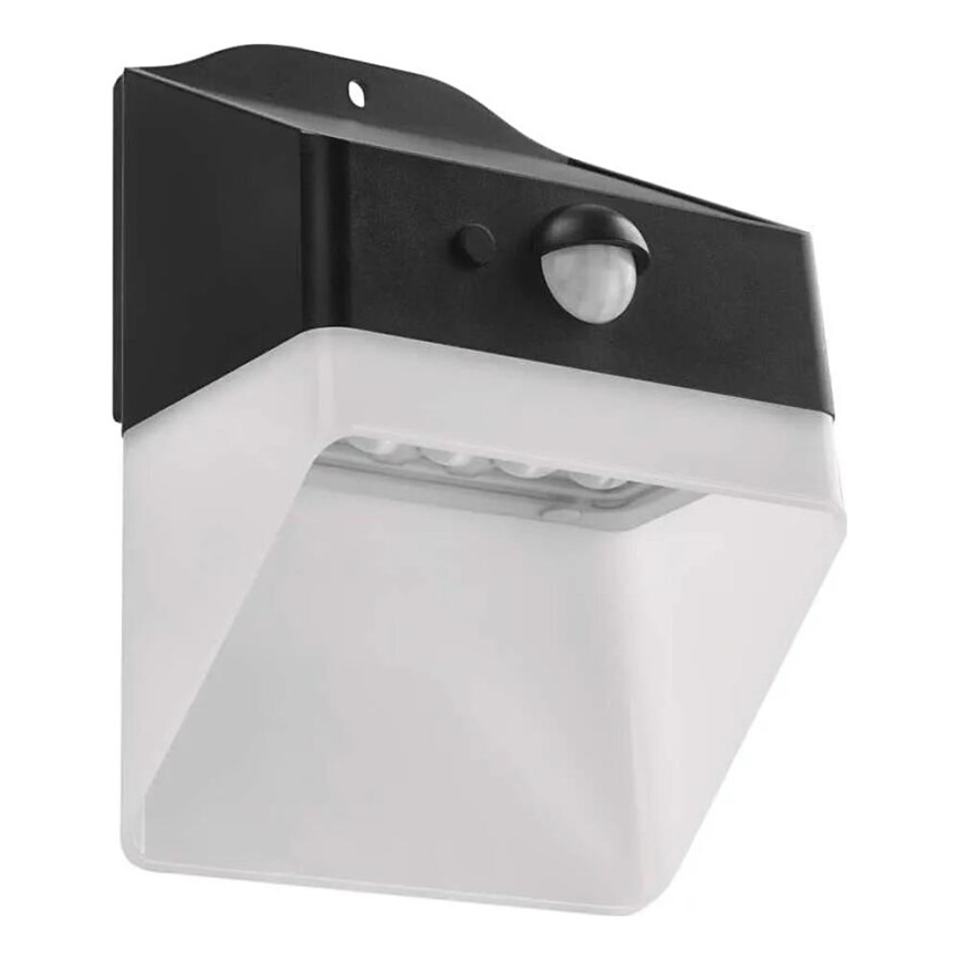 LED Solarna zidna svjetiljka sa senzorom LUMI LED/3,7W IP65 crna