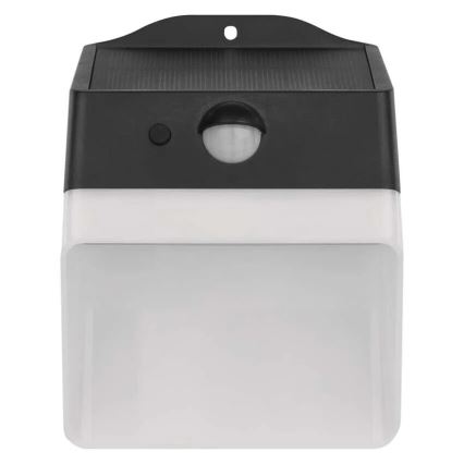 LED Solarna zidna svjetiljka sa senzorom LUMI LED/3,7W IP65 crna