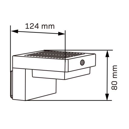 LED Solarna zidna svjetiljka sa senzorom MALI LED/4,5W/3,7V 2000 mAh IP44 crna