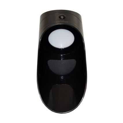 LED Solarna zidna svjetiljka sa senzorom PALESA LED/1W/3,7V IP65 1800 mAh crna