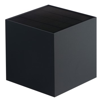 LED solarna zidna svjetiljka sa senzorom REKA LED/6W/3,7V 1800 mAh 3000/4000/6500K IP65 crna
