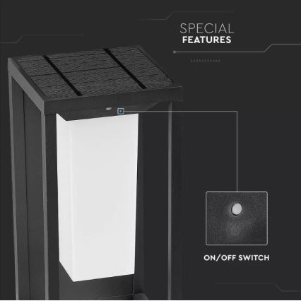 LED Solarna zidna svjetiljka sa senzorom SAMSUNG CHIP LED/2W/3,7V IP65 2600 mAh