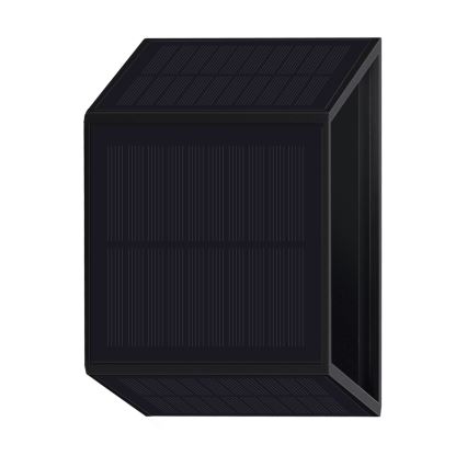 LED Solarna zidna svjetiljka WINGS LED/2W/1200 mAh 3,7V 3000K IP54 crna