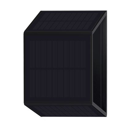 LED Solarna zidna svjetiljka WINGS LED/2W/1300 mAh 3,7V 6000K IP54 crna