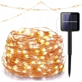 LED solarni dekorativni lanac 100xLED/1,2V 800 mAh 7 m IP44 crni