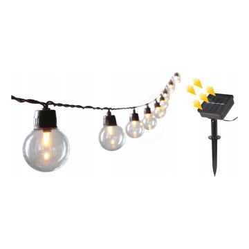 LED solarni dekorativni lanac 20xLED/8 funkcija 500 mAh 7,6 m IP67 topla bijela