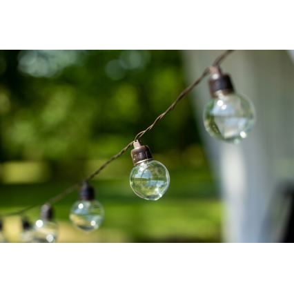 LED solarni dekorativni lanac 20xLED/8 funkcija 500 mAh 7,6 m IP67 topla bijela