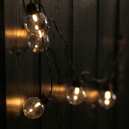 LED Solarni dekorativni lanac 30xLED/8 funkcija 500 mAh 10,6 m IP67 topla bijela